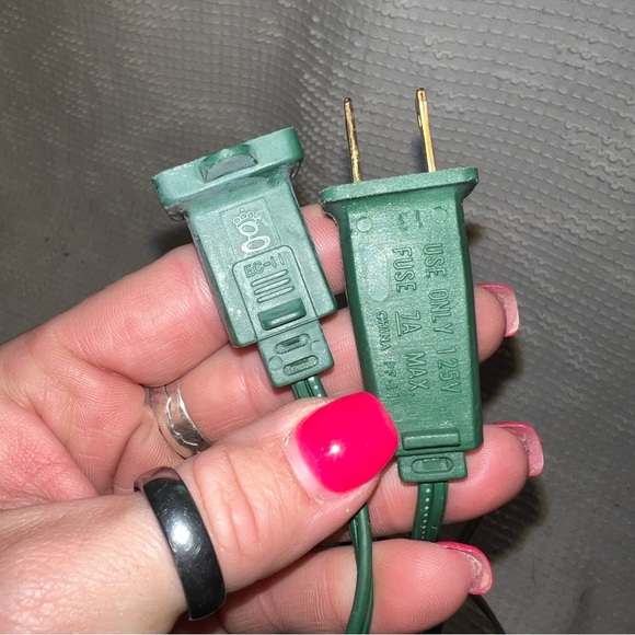 Vintage Christmas Bubble Lights Set 7 with cord - works red green holiday - Picture 3 of 3